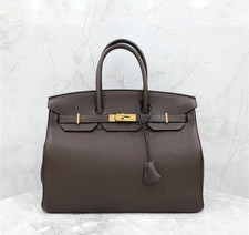 Hermes Birkin 35 Togo Chocolat Silber Prägung 148511916