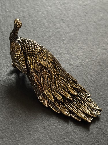 Pfau aus messing - messing, pfauenrad