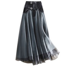 Damen Netz Rock Hohe Taille