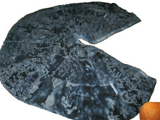 Wende Cape Poncho blau echt Pelz Leder Nerz Persianer one size Saum ca 420 cm