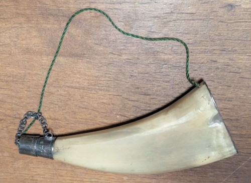 Antik pulverhorn jagd kuh horn - antik,
