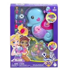 POLLY POCKET Set – Seepferdchen – Kompakte bunte Tasche mit Mini-Puppen 4+