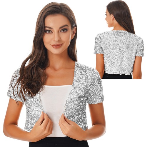 Damen glänzend bolero - de,