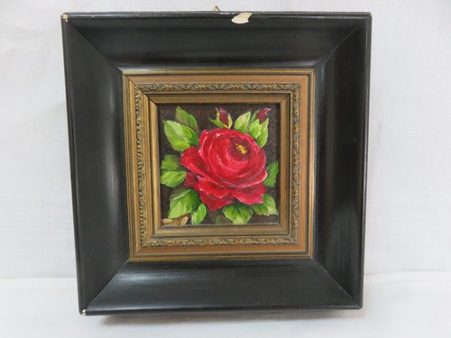ölgemälde rose 8x8 - Ölgemälde, cm
