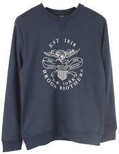 BROOKS BROTHERS Red Fleece Sweatshirt Herren Klein Pullover Oversized Dunkelblau