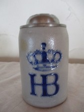 Bierkrug  1/8 l Steingut  HB