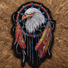 Adler Rückaufnäher Biker