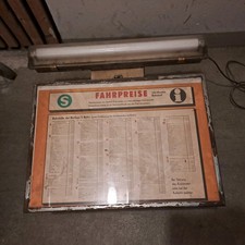 DDR Deutsche Reichsbahn S-Bahn Berlin beleuchteter Aushangkasten original 1970er