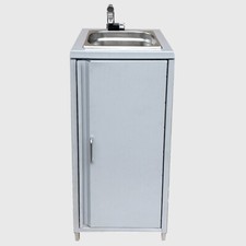 Mobiles Waschbecken Spülbecken Handwaschbecken Waschstation Camping Silbergrau