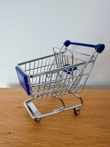Miniatur einkaufswagen metall - einkaufswagen,