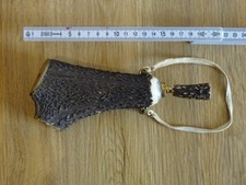 Handmade Pulverhorn Reenactment Trapper Hirschhorn Rothirsch Geweih Jäger