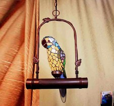 Tiffany Büro Ara Papagei Tiffanylampe Decken Schaukel Lampe Hängelampe GN225 