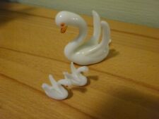 DDR-Glasfiguren aus Lauscha - Schwan mit 2 Küken - Sammlungsauflösung