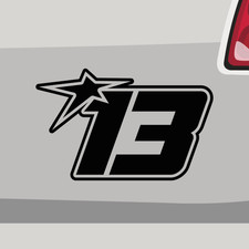 Aufkleber Startnummer 13 mit