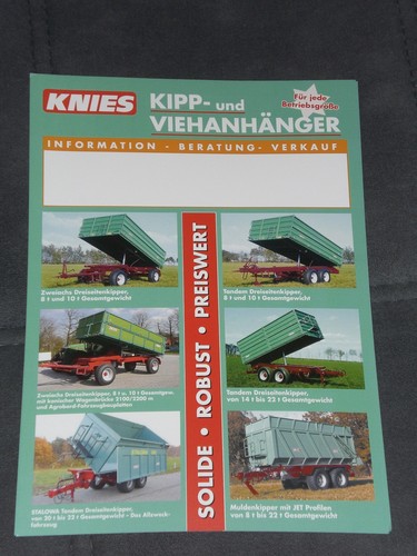 Knies kipp und viehanhänger - knies, kipp-
