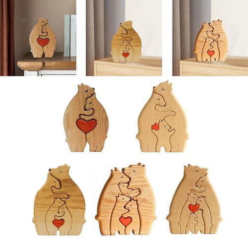 Bärenfamilie holzpuzzle - bärenfamilie,