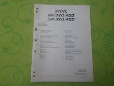 Stihl Sprühgerät BR SR 320, 400 Ersatzteilliste von 1989-04 Original Stihl 