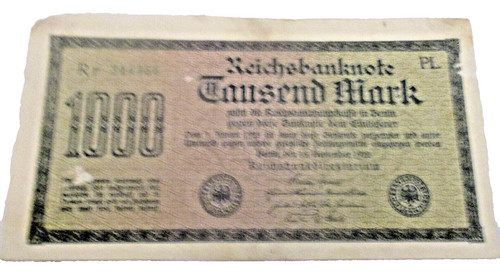 Reichsbanknote 1000 mark - reichsbanknote,