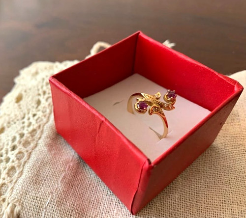 18k 750 goldring herz - 750,