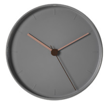 IKEA BONDTOLVAN Wanduhr, grau rosa, 10" , 25 cm modern Quarz BRANDNEU