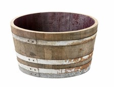 Halbiertes Holzfass Weinfass Fässer Pflanzkübel Blumenkübel Fass rustikal 100L