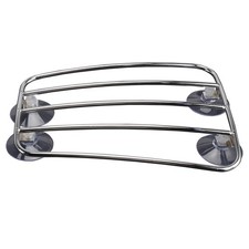 Motorrad Tank Gepäckträger chrom mit 4 Saugnäpfe für Bonneville Cafe Racer