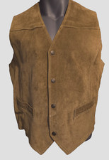 PIONIER echtes Wildleder Weste Herren Gr. 2XL Mittelbraun Neu! NP 71,10€*