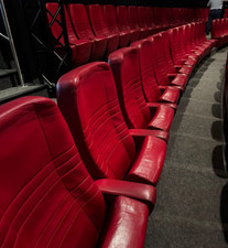 RAR Quinette Gallay Kinosessel rot Leder vintage Rennsitze Cinema theater seat