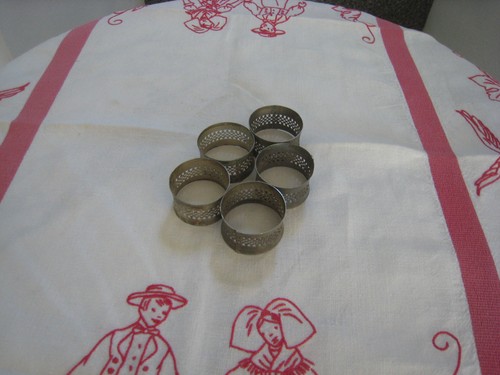 Alte serviettenringe metall - 5,