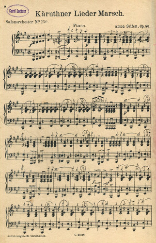 Kärnthner lieder marsch - lieder,