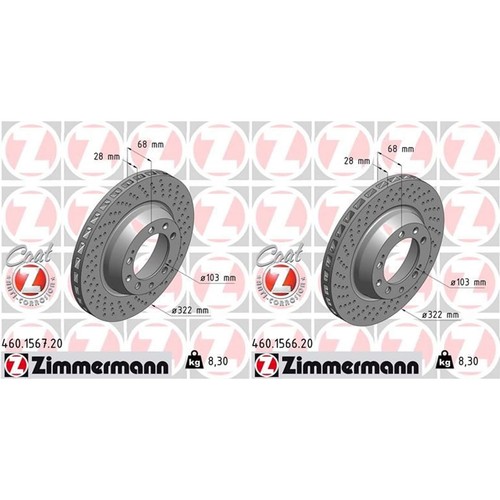 Zimmermann bremsscheiben - 2x,
