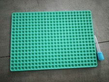 Backmatte aus Silikon / Halbrunde Kugelform 1 cm | Türkis - L 38 x B 27 cm