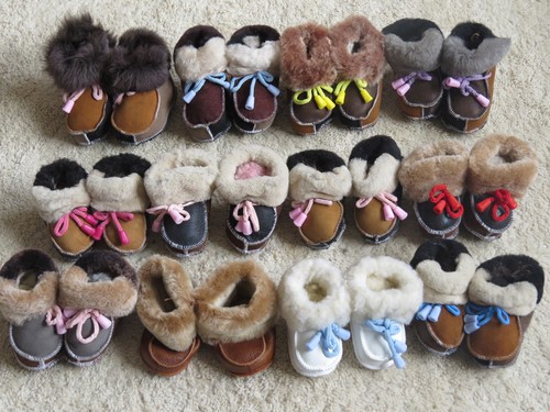 Lammfell krabbelschuhe - lammfell,