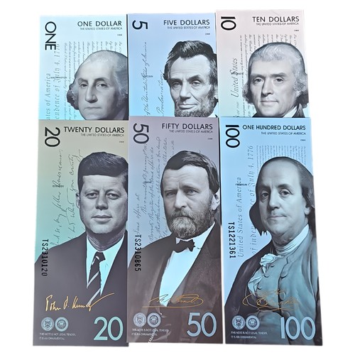 6pcs presidents banknote - us,