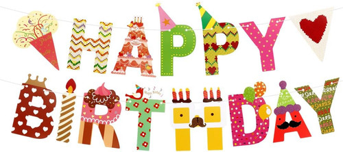 Happy birthday girlande - happy,