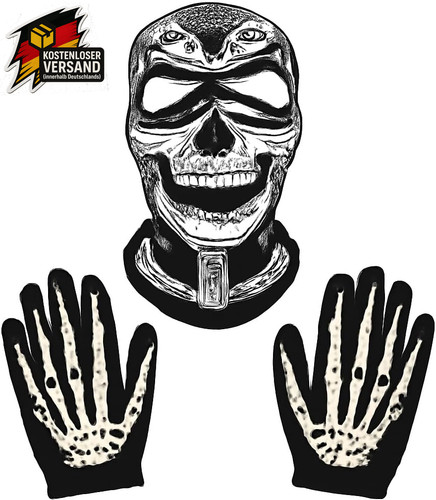Schwarz totenkopf sturmhaube - schwarz, totenkopf-sturmhaube