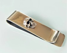 Totenkopf Geld Clip 14K Weiß
