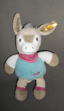 STEIFF SPIELUHR  ESEL  MIT KNOPF UND FAHNE