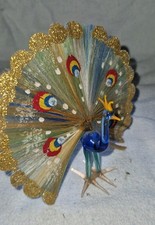 Glasfigur Pfau Glasfaserrad