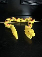 Spielzeug Schlange 38 Cm Kunststoff Klapperschlange Gelb Klappert