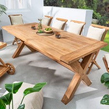 Wetterfester Gartentisch EMPIRE TEAK GRÖßENWAHL Teak Massivholz Outdoor Esstisch