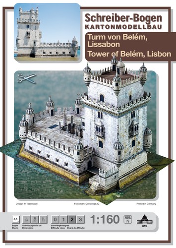 Kartonmodell turm von belem - kartonmodell,