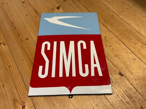 Emailleschild simca - emailleschild,