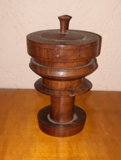 Dose für Pfeifentabak gedrexelt aus Holz RARITÄT! Mahagonie?