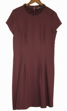 Cocktail Kleid mit Bolero ESPRIT weinrot burgund Gr. 38 M Hochzeit Party NEU