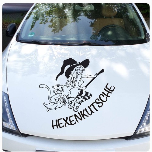 Hexe katze hexenkutsche auto - katze,