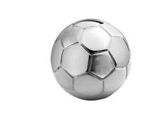 Spardose Fussball versilbert