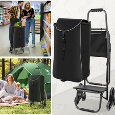 Einkaufstrolley mit Klappsitz Einkaufsroller Einkaufswagen Trolley Tasche Wagen