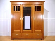 HANNIS ANTIQUE STORE / JUGENDSTIL KLEIDER - WÄSCHE SCHRANK EICHE FURNIER / 03