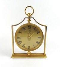 Angelus Tischuhr Messing Modele Depose Suisse Made Table Clock Brass RAR